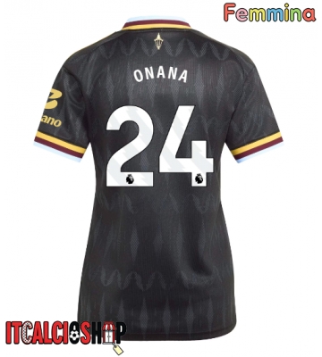 Aston Villa Amadou Onana #24 Seconda Maglia Femmina 2026-27 Manica Corta